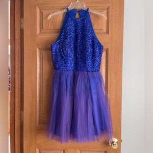 JCPenney royal blue beaded dress